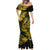 Hawaii Fish Hook Mermaid Dress Hibiscus Hawaii Tribal Tattoo Yellow Version - Wonder Print Shop