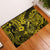 Hawaii Fish Hook Rubber Doormat Hibiscus Hawaii Tribal Tattoo Yellow Version - Wonder Print Shop