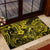Hawaii Fish Hook Rubber Doormat Hibiscus Hawaii Tribal Tattoo Yellow Version - Wonder Print Shop