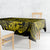 Hawaii Fish Hook Tablecloth Hibiscus Hawaii Tribal Tattoo Yellow Version - Wonder Print Shop