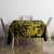 Hawaii Fish Hook Tablecloth Hibiscus Hawaii Tribal Tattoo Yellow Version - Wonder Print Shop