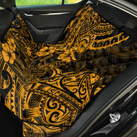 Hawaii King Kamehameha Back Car Seat Cover Polynesian Pattern Gold Version - Wonder Print Shop