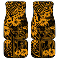 Hawaii King Kamehameha Car Mats Polynesian Pattern Gold Version - Wonder Print Shop