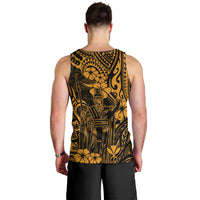 Hawaii King Kamehameha Men Tank Top Polynesian Pattern Gold Version - Wonder Print Shop