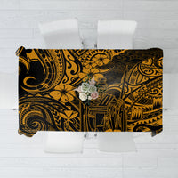 Hawaii King Kamehameha Tablecloth Polynesian Pattern Gold Version - Wonder Print Shop