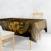Hawaii King Kamehameha Tablecloth Polynesian Pattern Gold Version - Wonder Print Shop