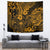 Hawaii King Kamehameha Tapestry Polynesian Pattern Gold Version - Wonder Print Shop