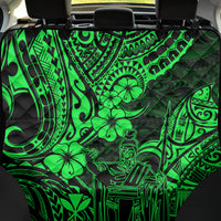Hawaii King Kamehameha Back Car Seat Cover Polynesian Pattern Green Version - Wonder Print Shop