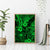 Hawaii King Kamehameha Canvas Wall Art Polynesian Pattern Green Version - Wonder Print Shop