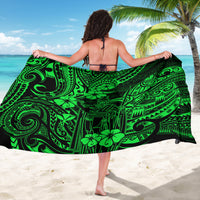 Hawaii King Kamehameha Sarong Polynesian Pattern Green Version - Wonder Print Shop