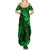 Hawaii King Kamehameha Summer Maxi Dress Polynesian Pattern Green Version - Wonder Print Shop