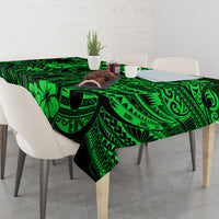 Hawaii King Kamehameha Tablecloth Polynesian Pattern Green Version - Wonder Print Shop