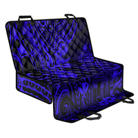 Hawaii King Kamehameha Back Car Seat Cover Polynesian Pattern Navy Blue Version - Wonder Print Shop