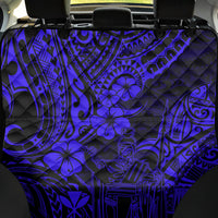 Hawaii King Kamehameha Back Car Seat Cover Polynesian Pattern Navy Blue Version - Wonder Print Shop