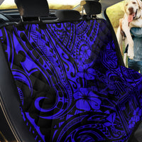 Hawaii King Kamehameha Back Car Seat Cover Polynesian Pattern Navy Blue Version - Wonder Print Shop