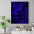 Hawaii King Kamehameha Canvas Wall Art Polynesian Pattern Navy Blue Version - Wonder Print Shop