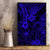 Hawaii King Kamehameha Canvas Wall Art Polynesian Pattern Navy Blue Version - Wonder Print Shop