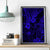 Hawaii King Kamehameha Canvas Wall Art Polynesian Pattern Navy Blue Version - Wonder Print Shop