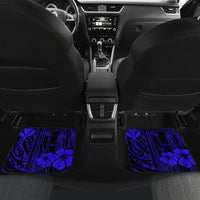 Hawaii King Kamehameha Car Mats Polynesian Pattern Navy Blue Version - Wonder Print Shop