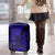 Hawaii King Kamehameha Luggage Cover Polynesian Pattern Navy Blue Version - Wonder Print Shop