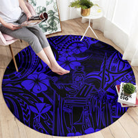 hawaii-king-kamehameha-round-carpet-polynesian-pattern-navy-blue-version