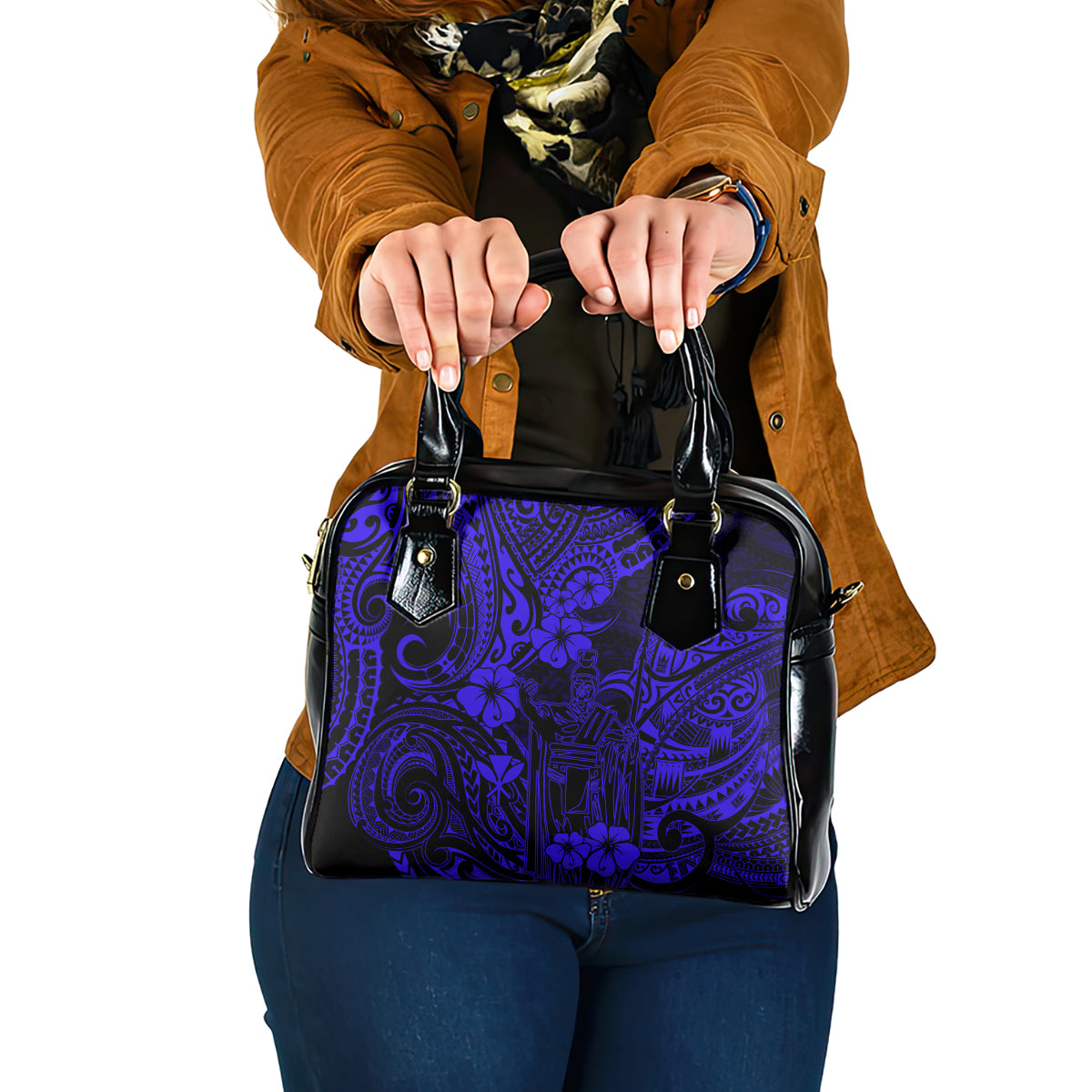 hawaii-king-kamehameha-shoulder-handbag-polynesian-pattern-navy-blue-version