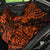 Hawaii King Kamehameha Back Car Seat Cover Polynesian Pattern Orange Version - Wonder Print Shop