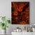Hawaii King Kamehameha Canvas Wall Art Polynesian Pattern Orange Version - Wonder Print Shop