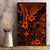 Hawaii King Kamehameha Canvas Wall Art Polynesian Pattern Orange Version - Wonder Print Shop