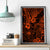 Hawaii King Kamehameha Canvas Wall Art Polynesian Pattern Orange Version - Wonder Print Shop