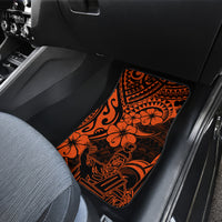 Hawaii King Kamehameha Car Mats Polynesian Pattern Orange Version - Wonder Print Shop