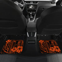 Hawaii King Kamehameha Car Mats Polynesian Pattern Orange Version - Wonder Print Shop