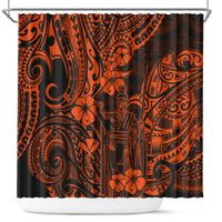 hawaii-king-kamehameha-shower-curtain-polynesian-pattern-orange-version