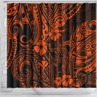 hawaii-king-kamehameha-shower-curtain-polynesian-pattern-orange-version