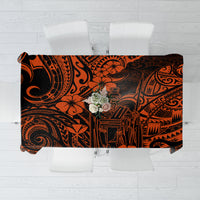Hawaii King Kamehameha Tablecloth Polynesian Pattern Orange Version - Wonder Print Shop