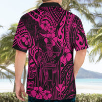 Hawaii King Kamehameha Hawaiian Shirt Polynesian Pattern Pink Version - Wonder Print Shop