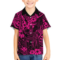 Hawaii King Kamehameha Hawaiian Shirt Polynesian Pattern Pink Version - Wonder Print Shop