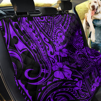 Hawaii King Kamehameha Back Car Seat Cover Polynesian Pattern Purple Version - Wonder Print Shop
