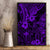 Hawaii King Kamehameha Canvas Wall Art Polynesian Pattern Purple Version - Wonder Print Shop