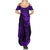 Hawaii King Kamehameha Summer Maxi Dress Polynesian Pattern Purple Version - Wonder Print Shop