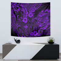 Hawaii King Kamehameha Tapestry Polynesian Pattern Purple Version - Wonder Print Shop