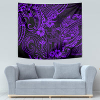 Hawaii King Kamehameha Tapestry Polynesian Pattern Purple Version - Wonder Print Shop
