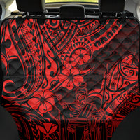 Hawaii King Kamehameha Back Car Seat Cover Polynesian Pattern Red Version - Wonder Print Shop