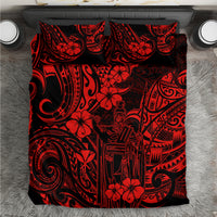 Hawaii King Kamehameha Bedding Set Polynesian Pattern Red Version - Wonder Print Shop