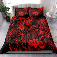 Hawaii King Kamehameha Bedding Set Polynesian Pattern Red Version - Wonder Print Shop