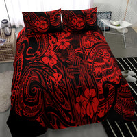 Hawaii King Kamehameha Bedding Set Polynesian Pattern Red Version - Wonder Print Shop