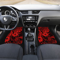 Hawaii King Kamehameha Car Mats Polynesian Pattern Red Version - Wonder Print Shop