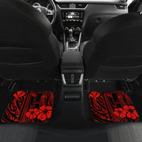 Hawaii King Kamehameha Car Mats Polynesian Pattern Red Version - Wonder Print Shop