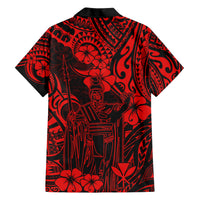 Hawaii King Kamehameha Hawaiian Shirt Polynesian Pattern Red Version - Wonder Print Shop