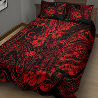 Hawaii King Kamehameha Quilt Bed Set Polynesian Pattern Red Version - Wonder Print Shop